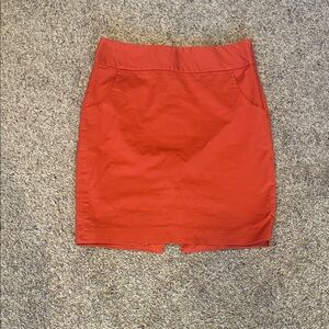 The Limited Vibrant Orange Pencil Skirt